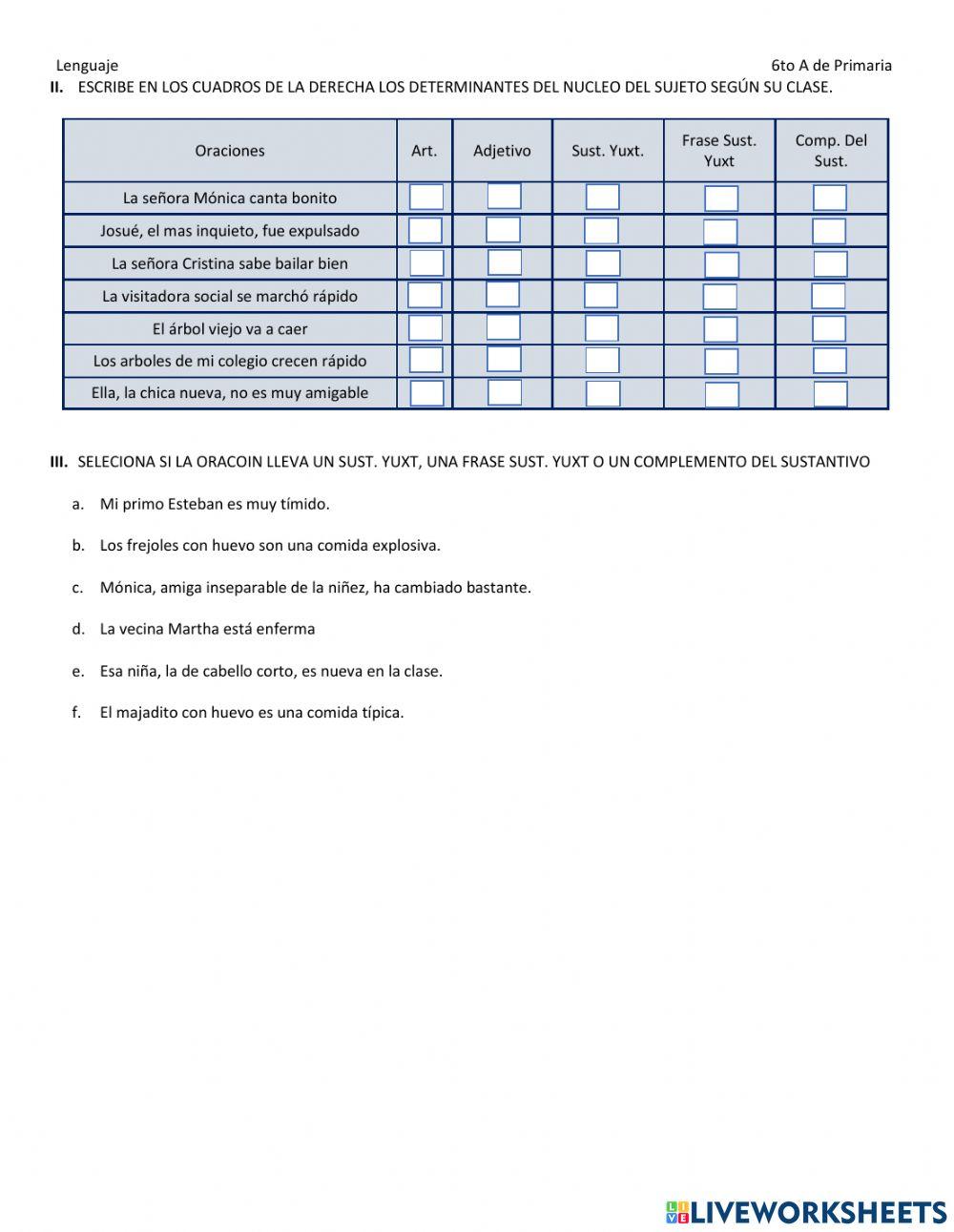 Evaluacion de lenguaje
