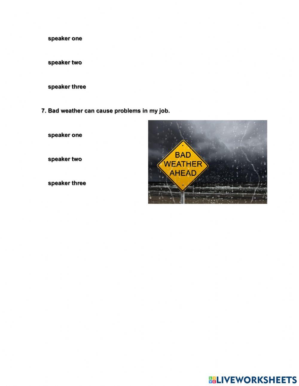 Listening Comprehension Worksheet