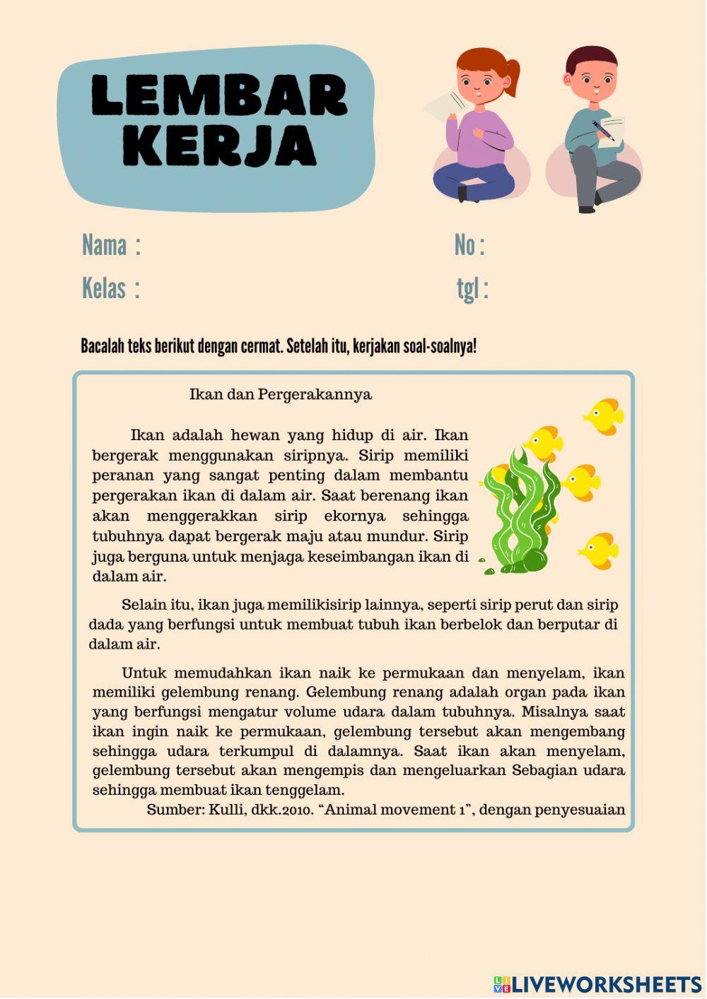 Mengindentifikasi informasi teks informatif