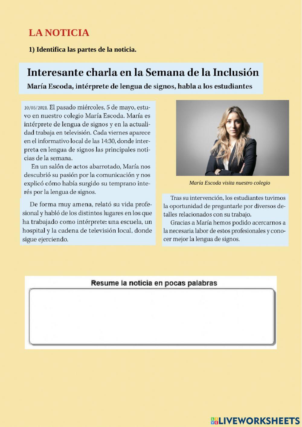 La noticia La noticia