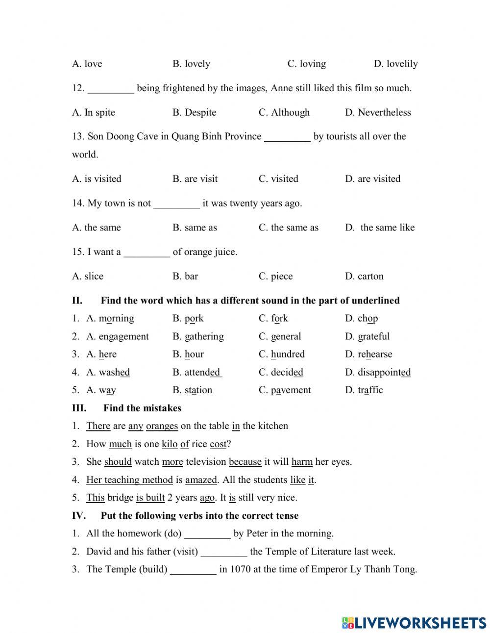 Đề kiểm tra định kì số 2