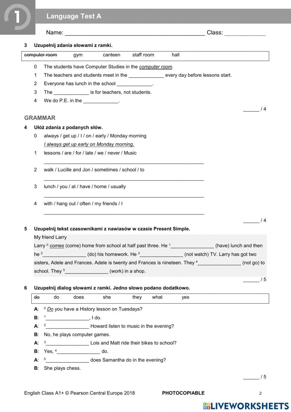 6909696 English Class A1 Unit 1 Anetalawacz 6909696 English Class A1 Unit 1 Anetalawacz