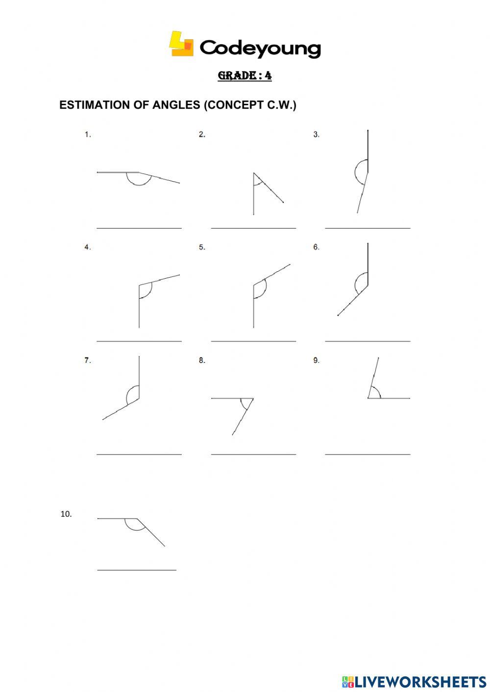 EstIMATION OF ANGLES (CONCEPT C.W.)