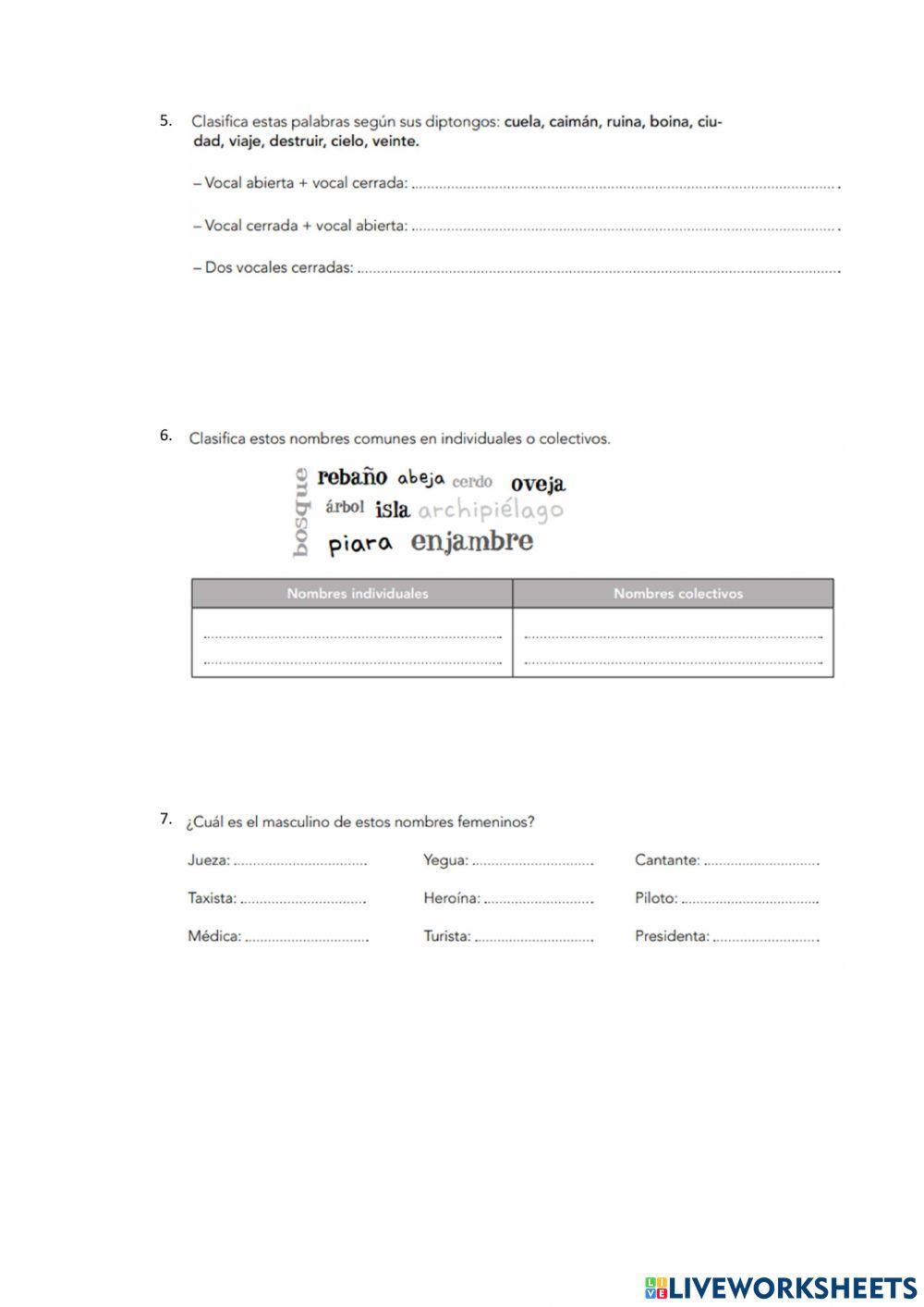 Ficha 1 lengua tema 3