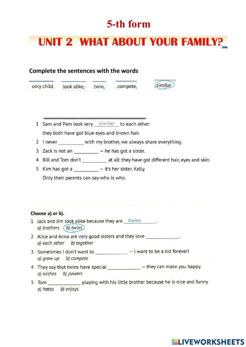 What about your family?