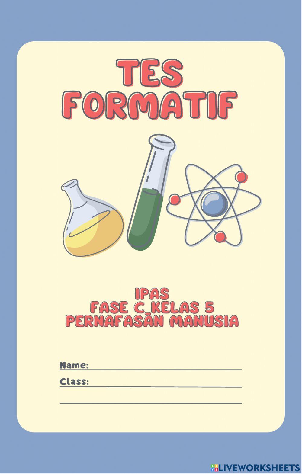 Soal Formatif Kelas 5 - Pernafasan Manusia