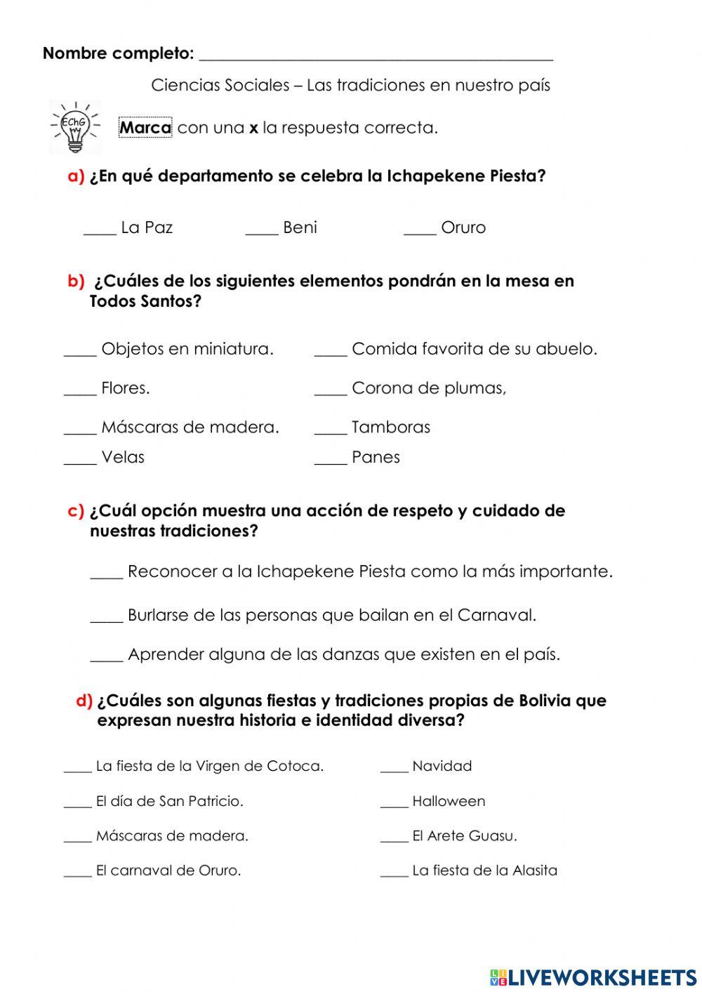 Las tradiciones de Bolivia