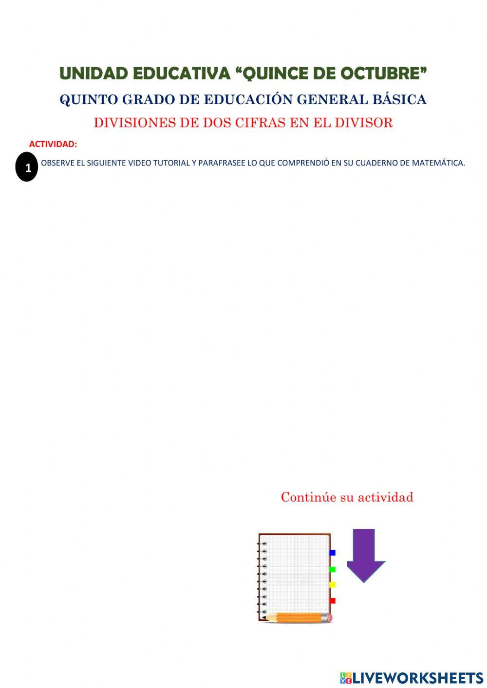Divisiones de dos cifras