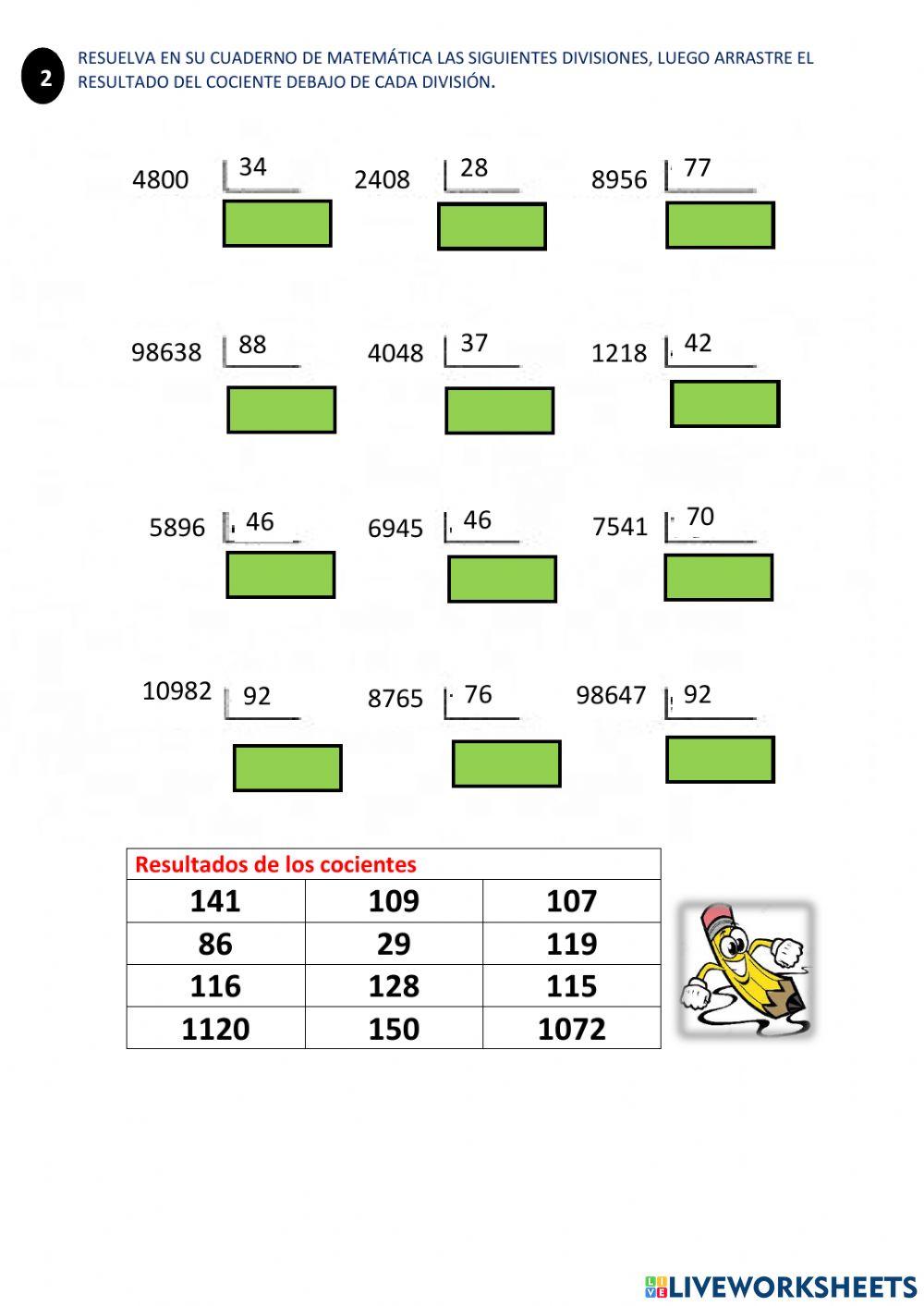 Divisiones de dos cifras