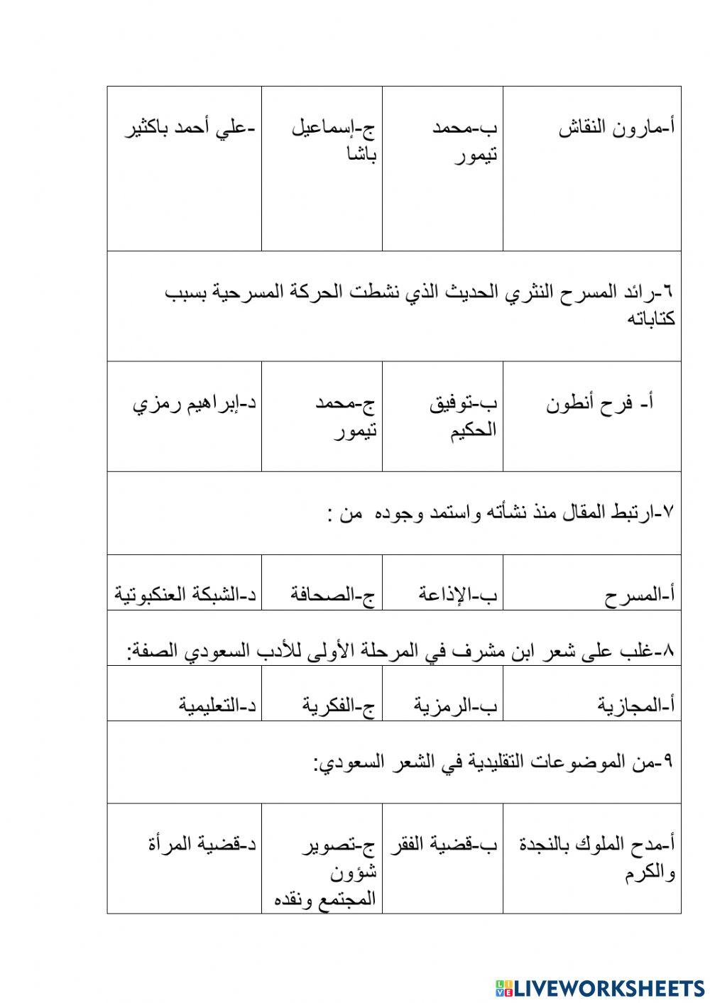 الادب الحديث