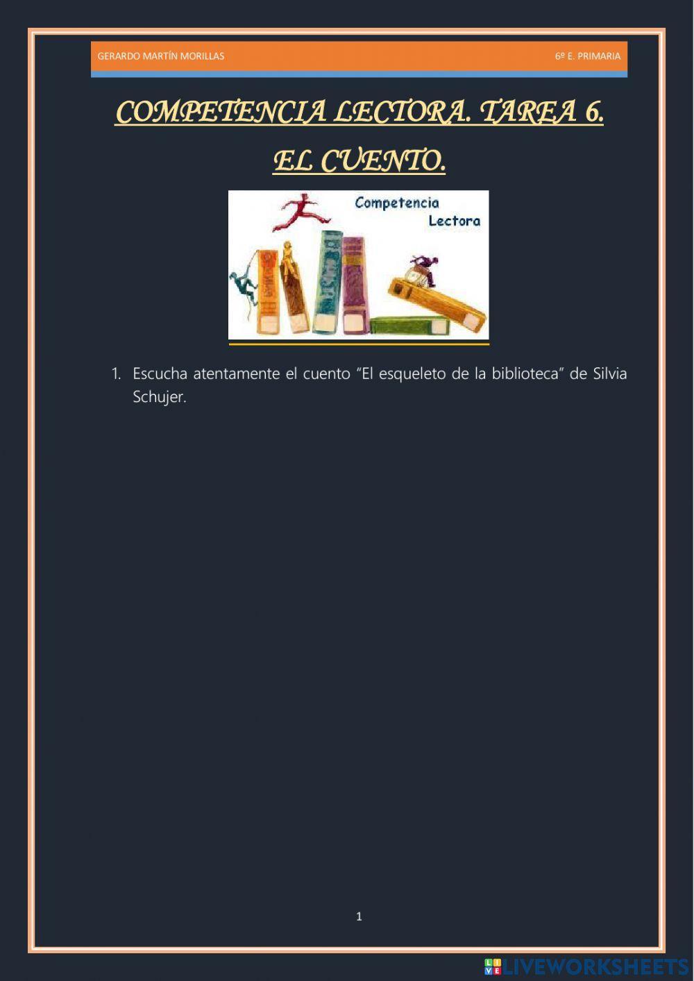 Competencia lectora. Ficha 6. 6º. Competencia lectora. Ficha 6. 6º.