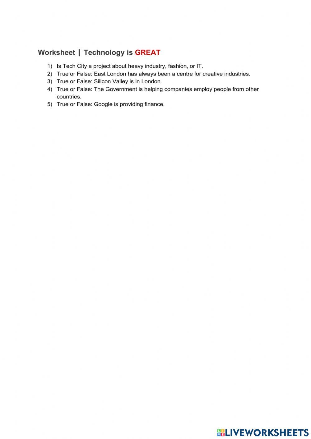 Technology is great - reading