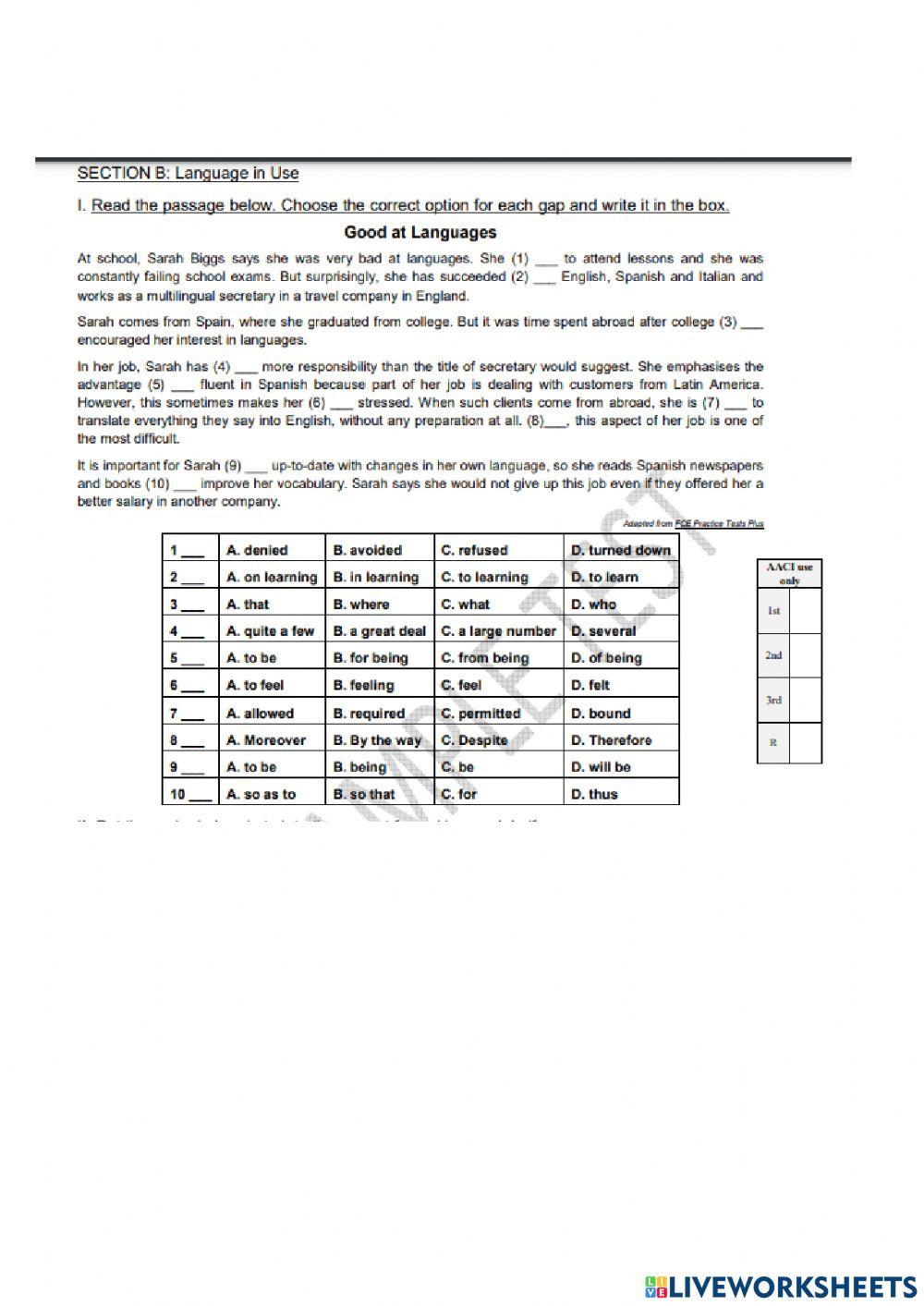 Mock 1 (Gramma  + Narrative 1)