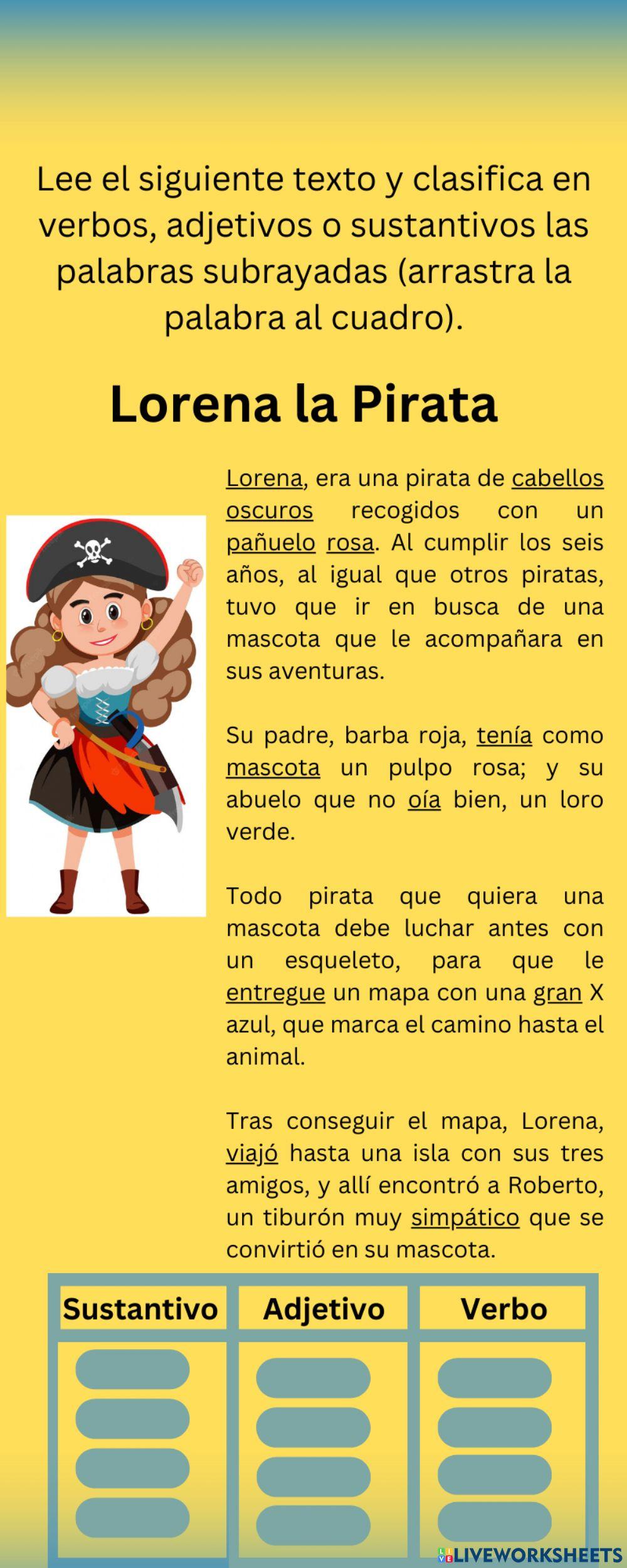 Adjetivo, sustantivos, verbos