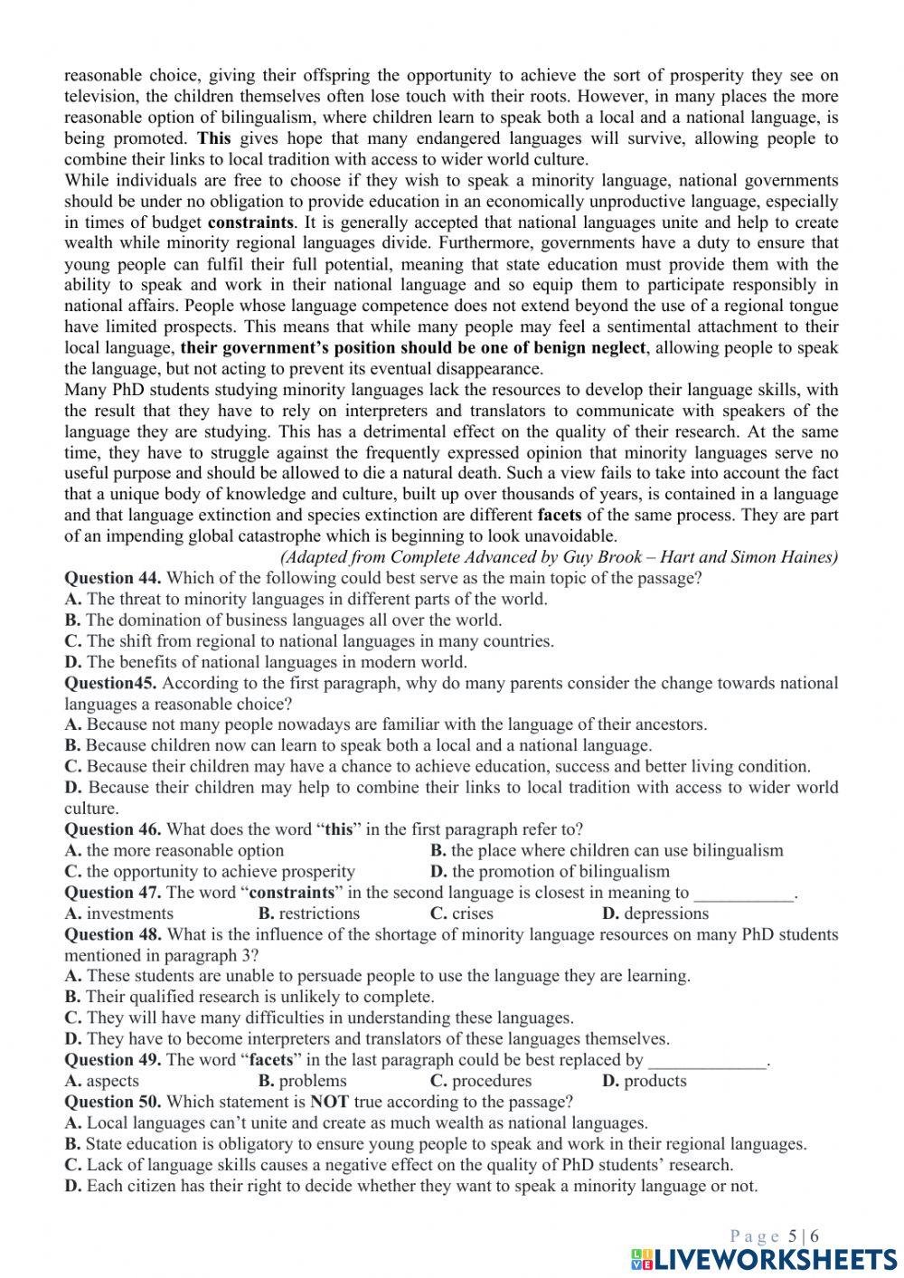 Đề TN số 19-2022