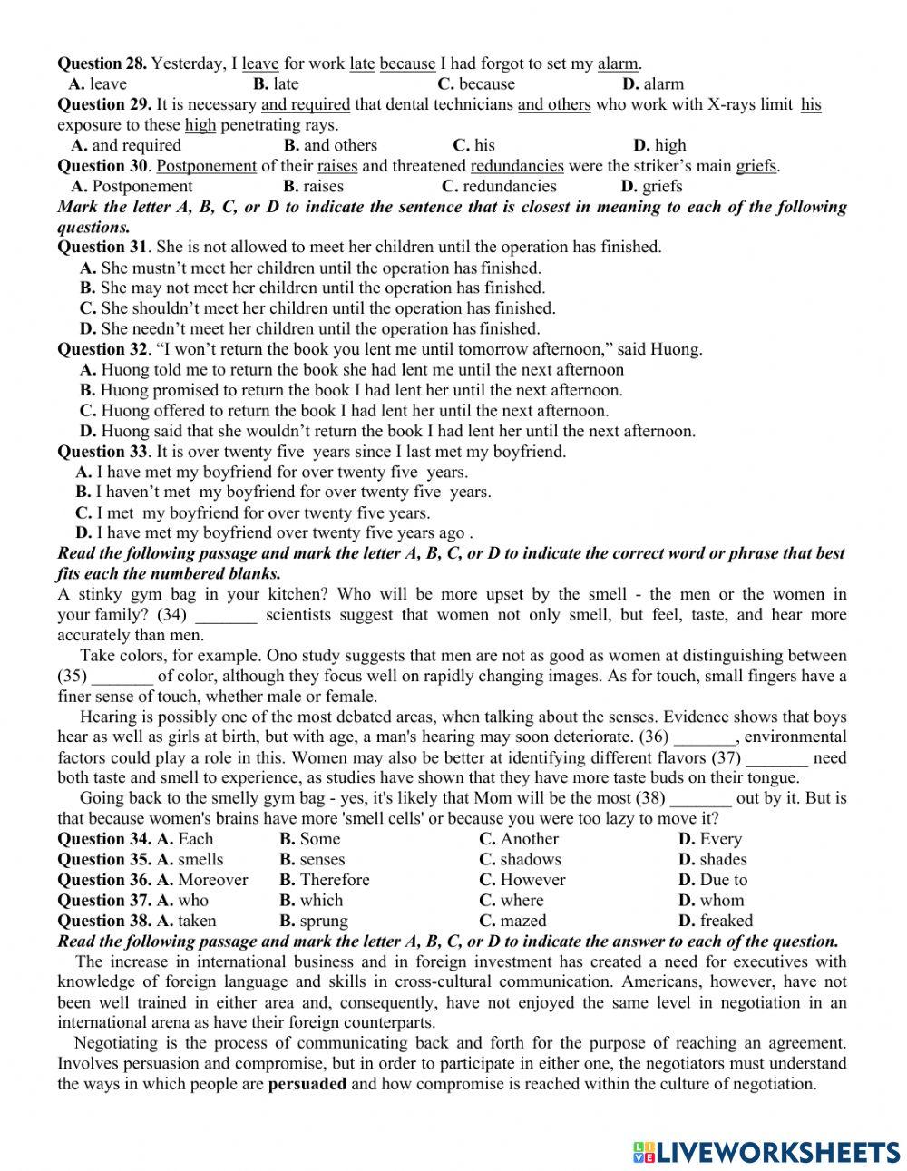 Đề TN số 21-2022