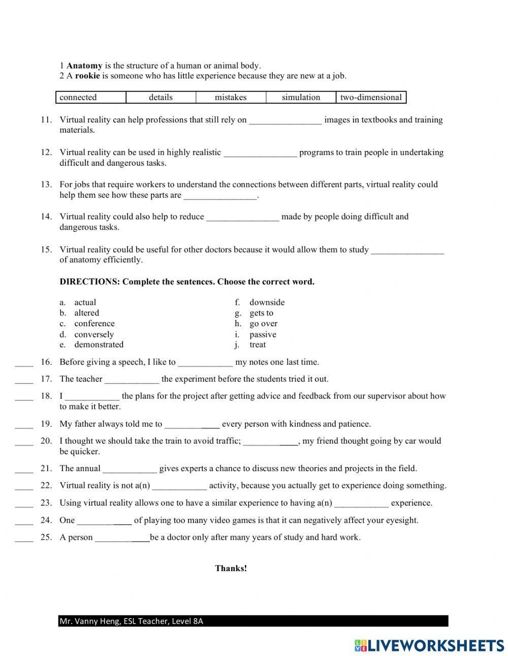 REX3-Unit9A -Level8A-Quiz