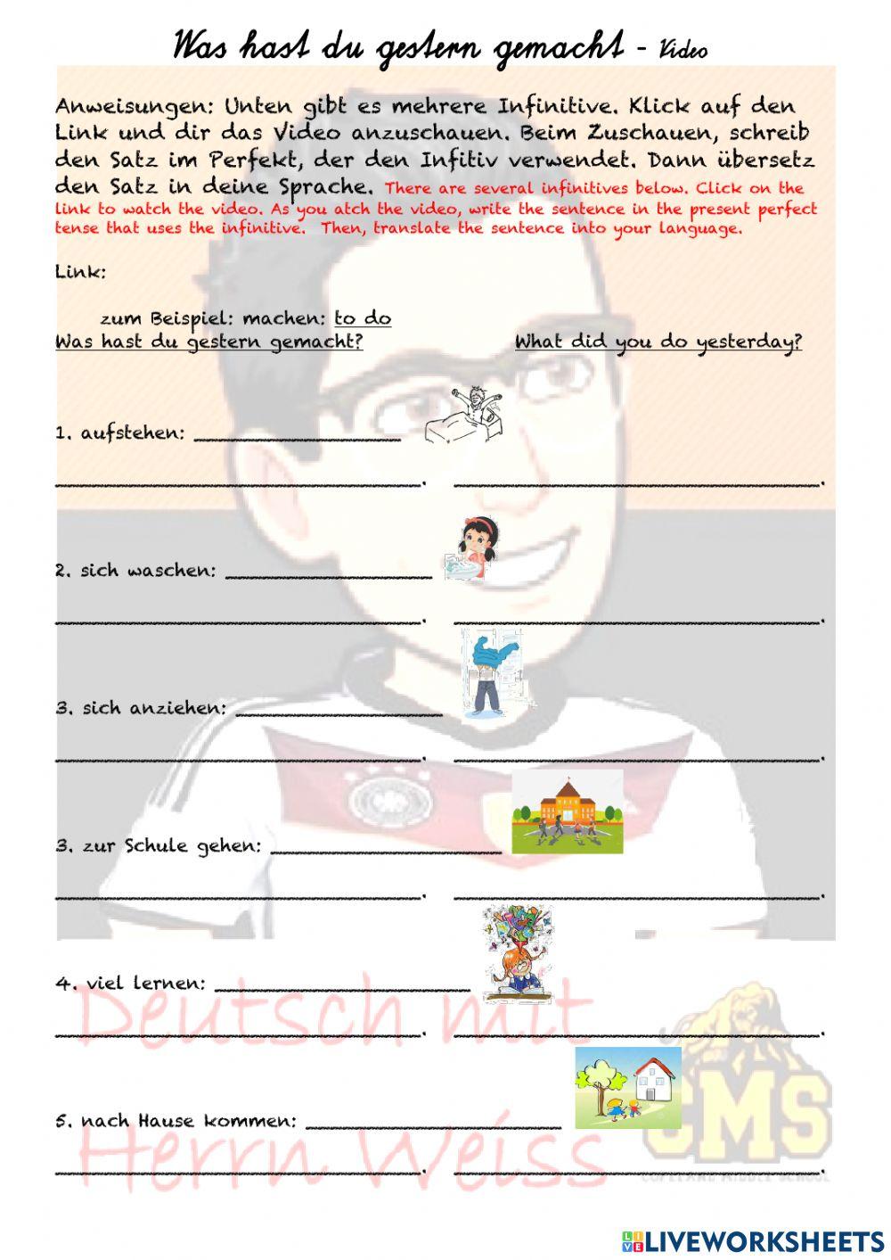 Was hast du gestern gemacht - Video