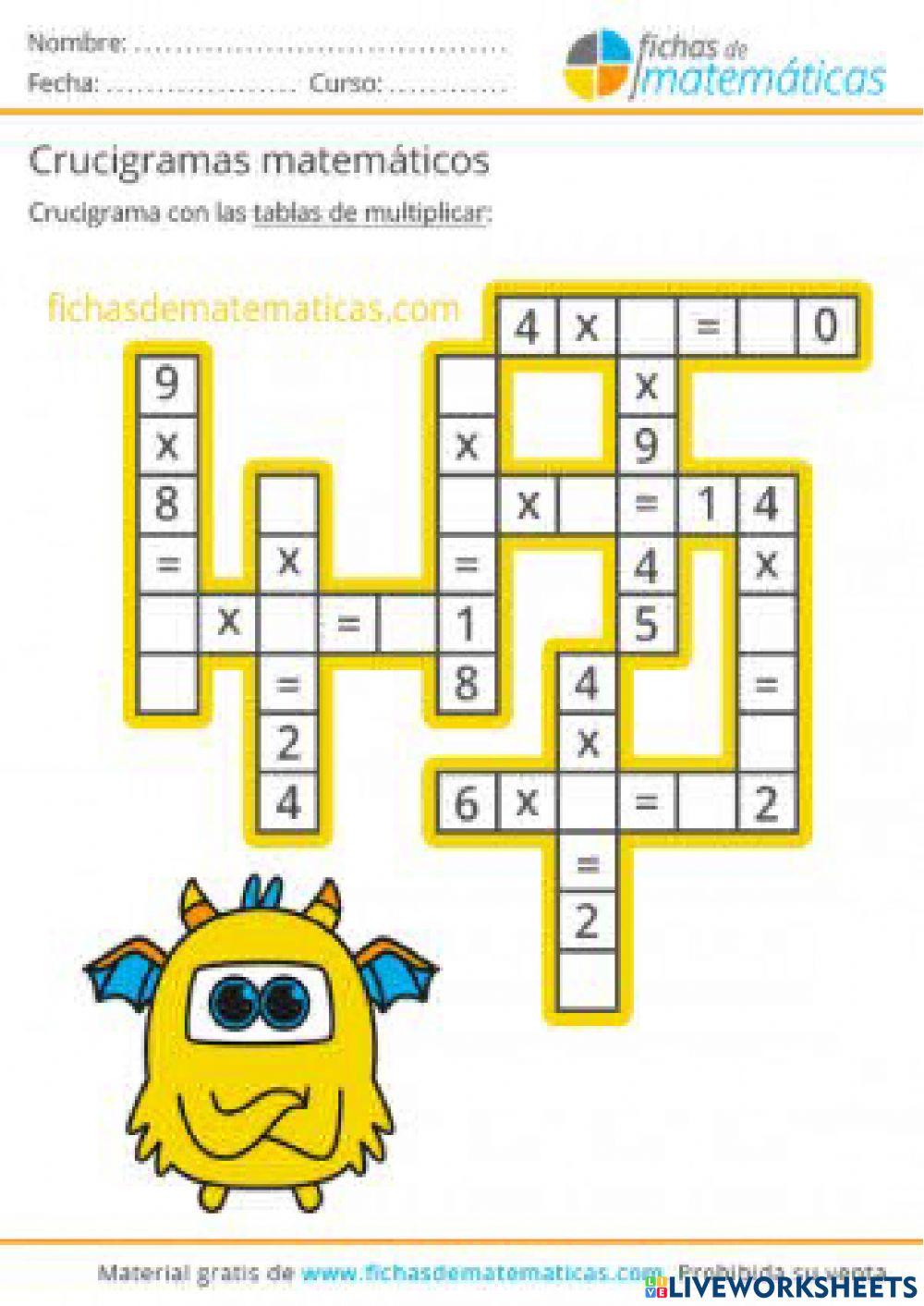 Crucigrama matematico