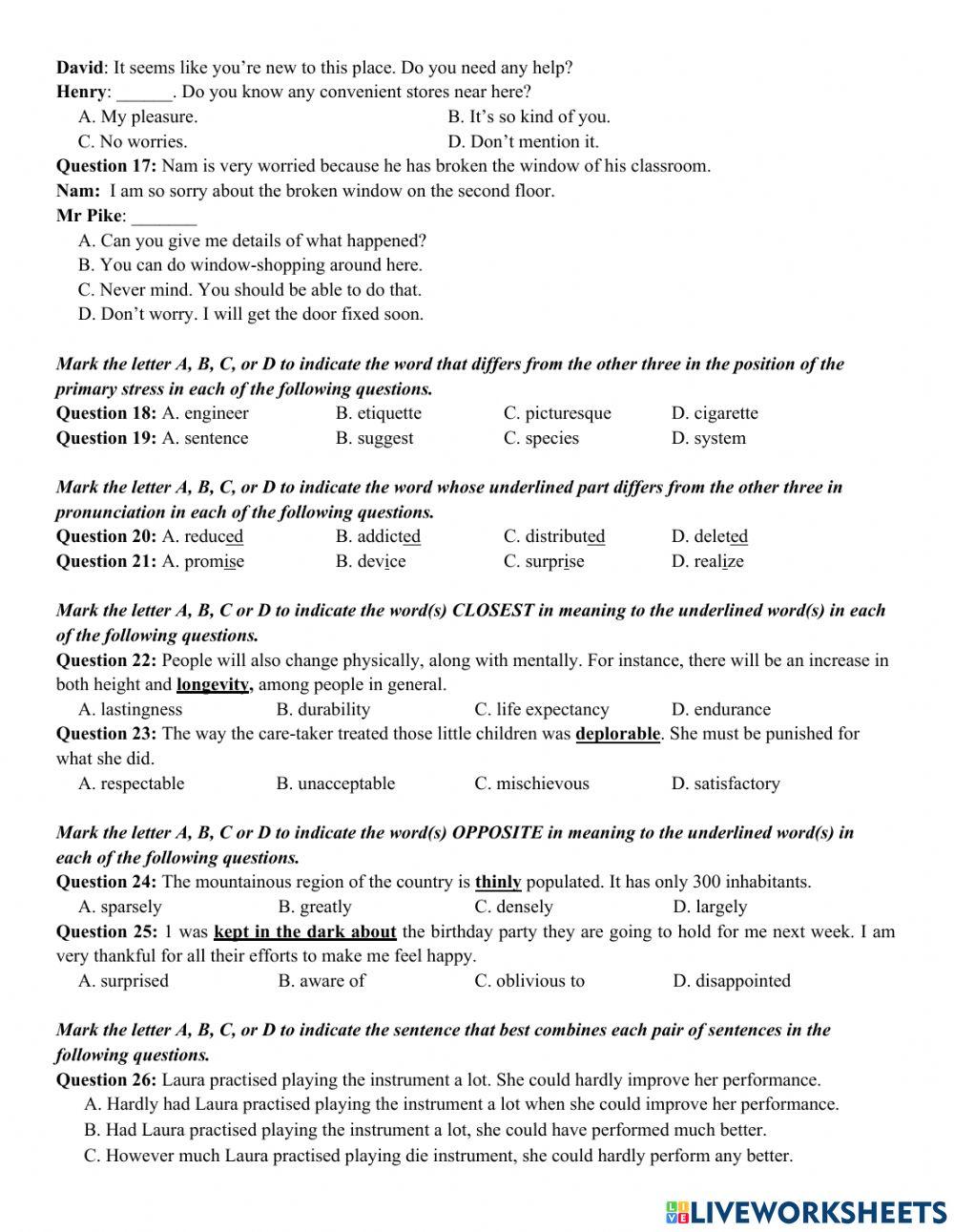 Đề TN số 32-  2022