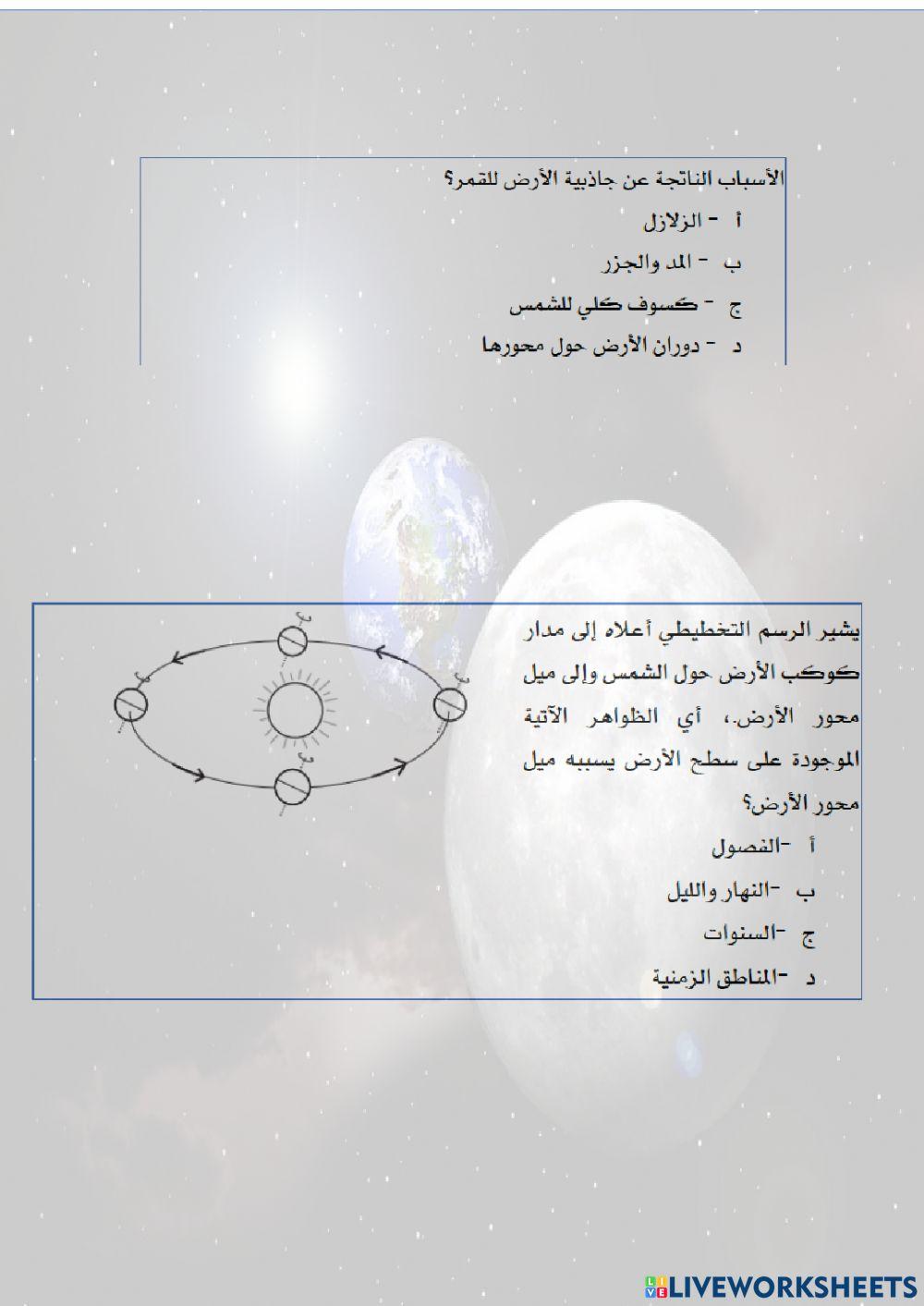 الارض و النظام الشمسي