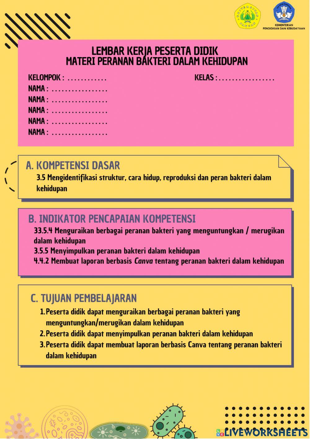 LKPD Peran Bakteri Bagi Kehidupan