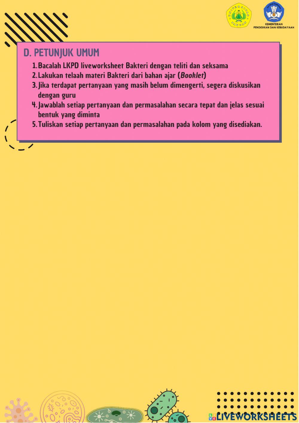 LKPD Peran Bakteri Bagi Kehidupan