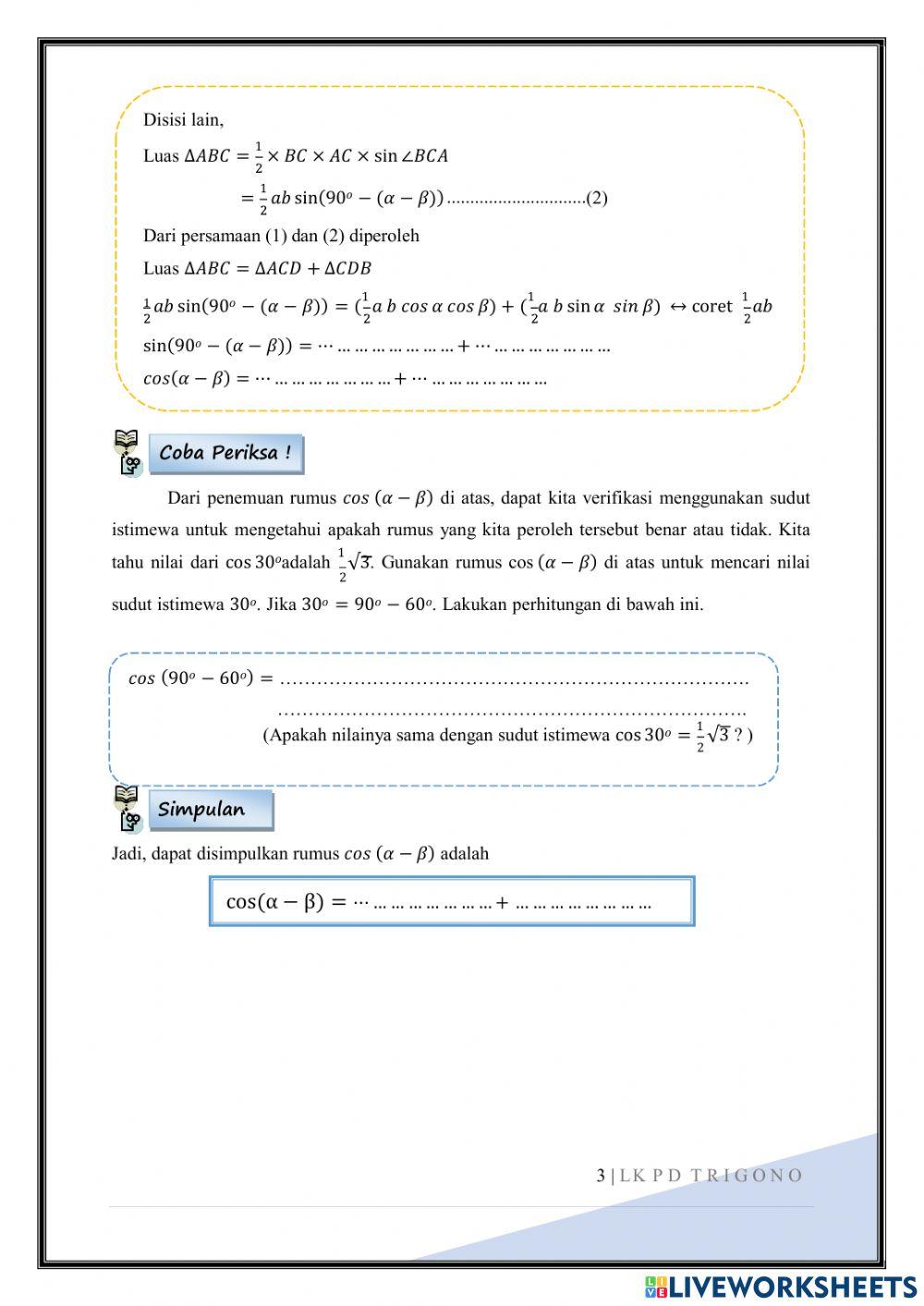 Lkpd jumlah selisih dua sudut