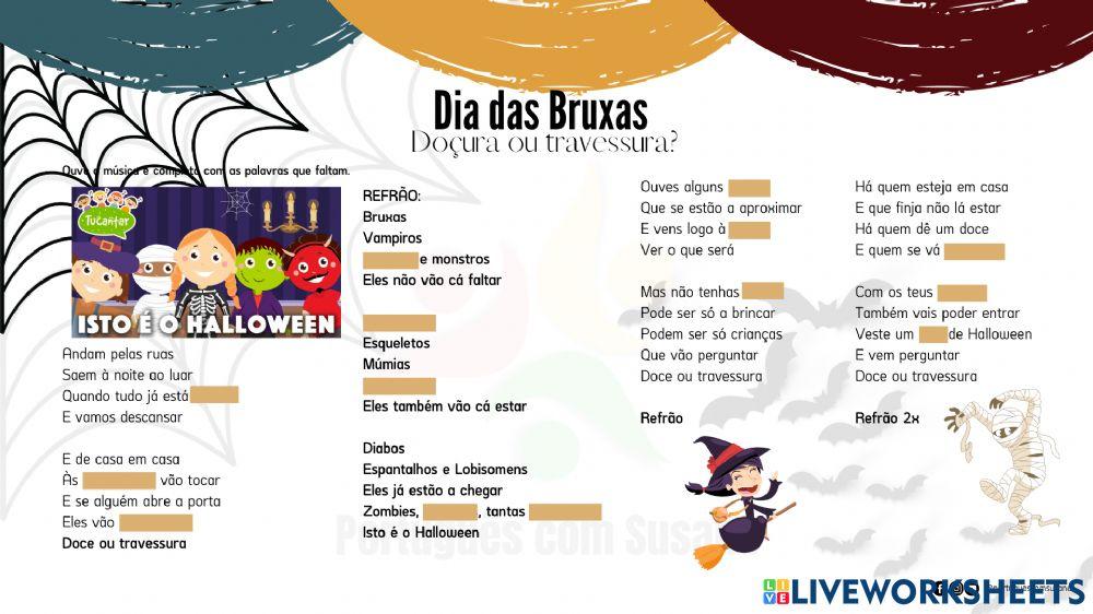 Dia das Bruxas (Halloween) Música -Isto é Halloween-