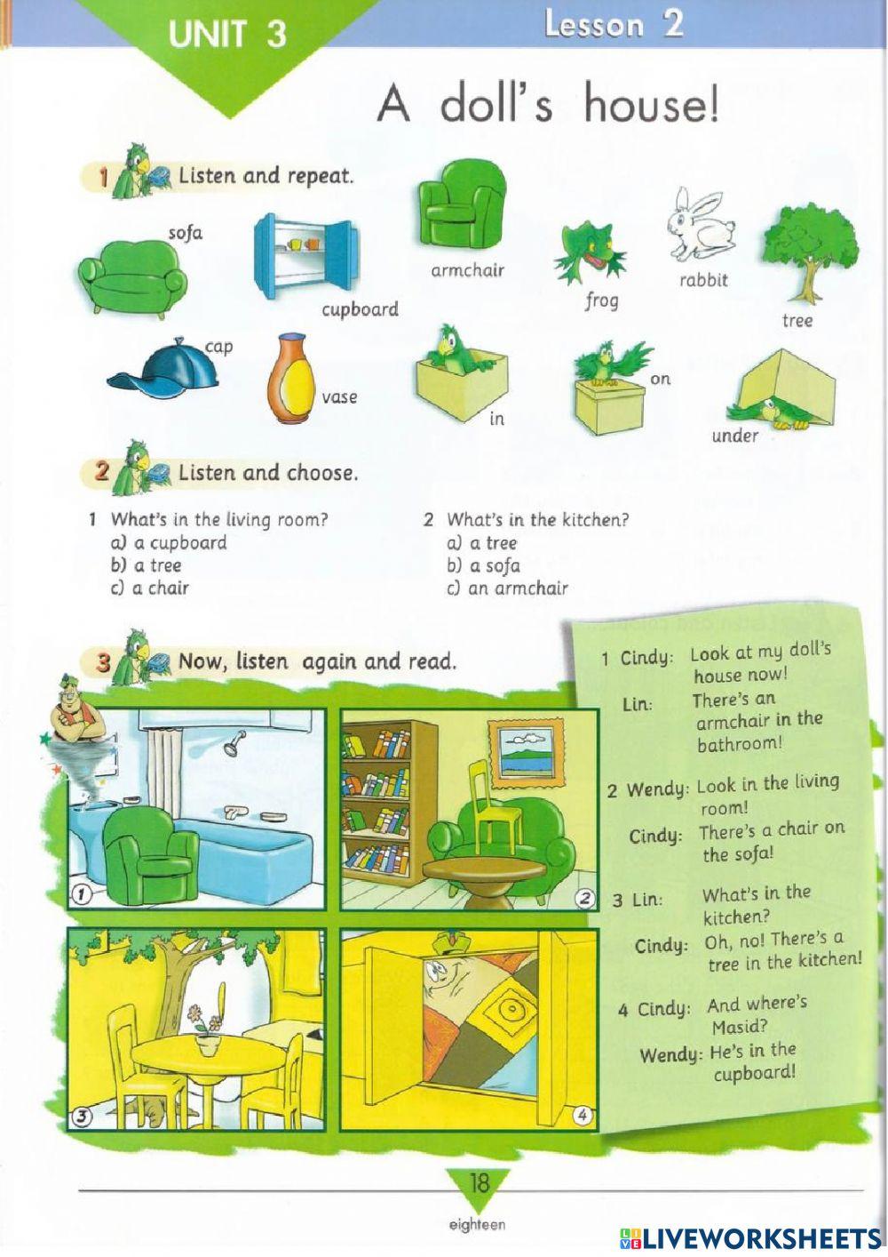 Welcome 1 unit 3 lesson 1,2