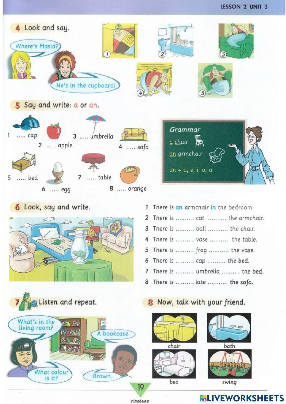 Welcome 1 unit 3 lesson 1,2