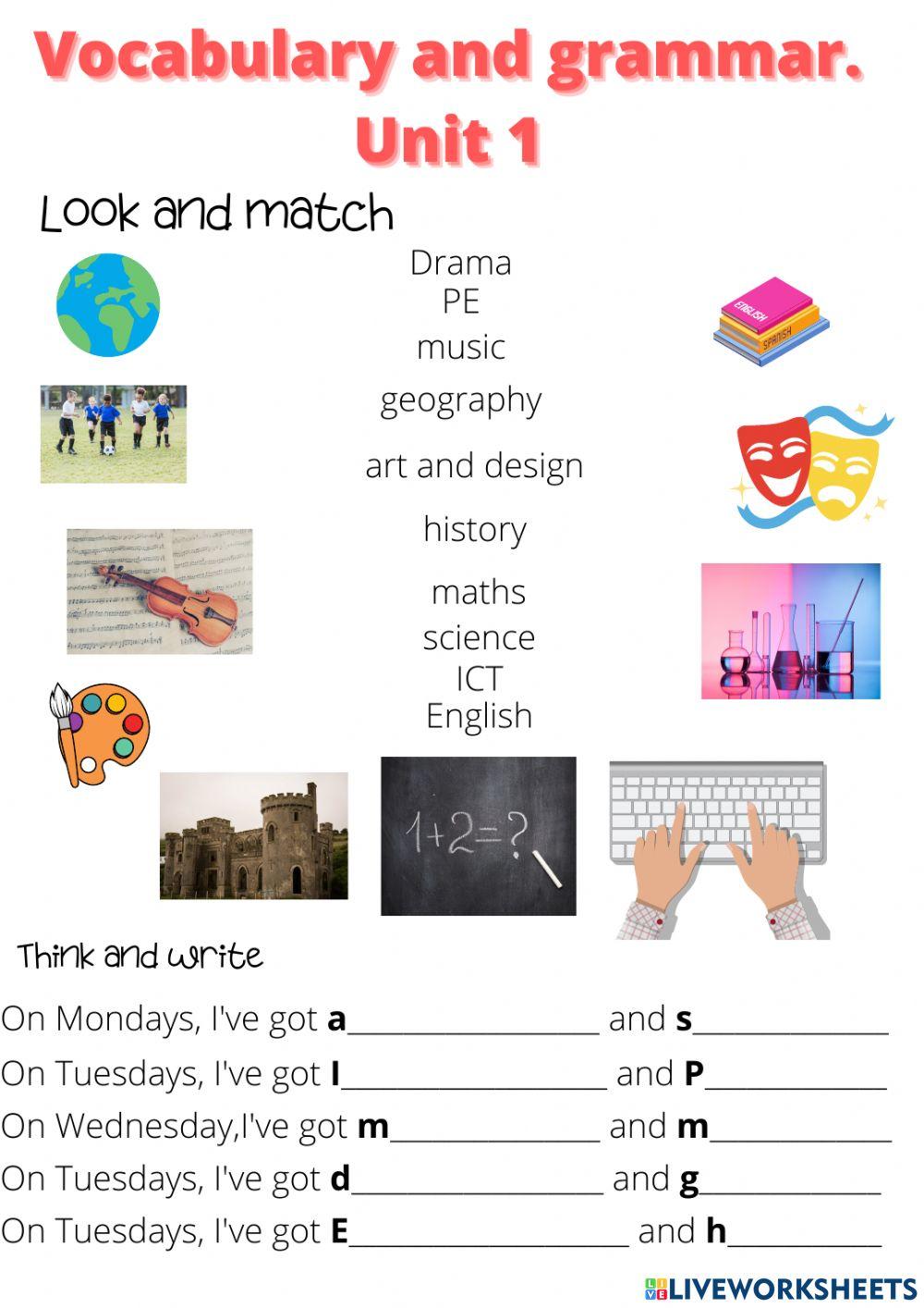 Vocabulary and Grammar Unit 1 Vocabulary and Grammar Unit 1