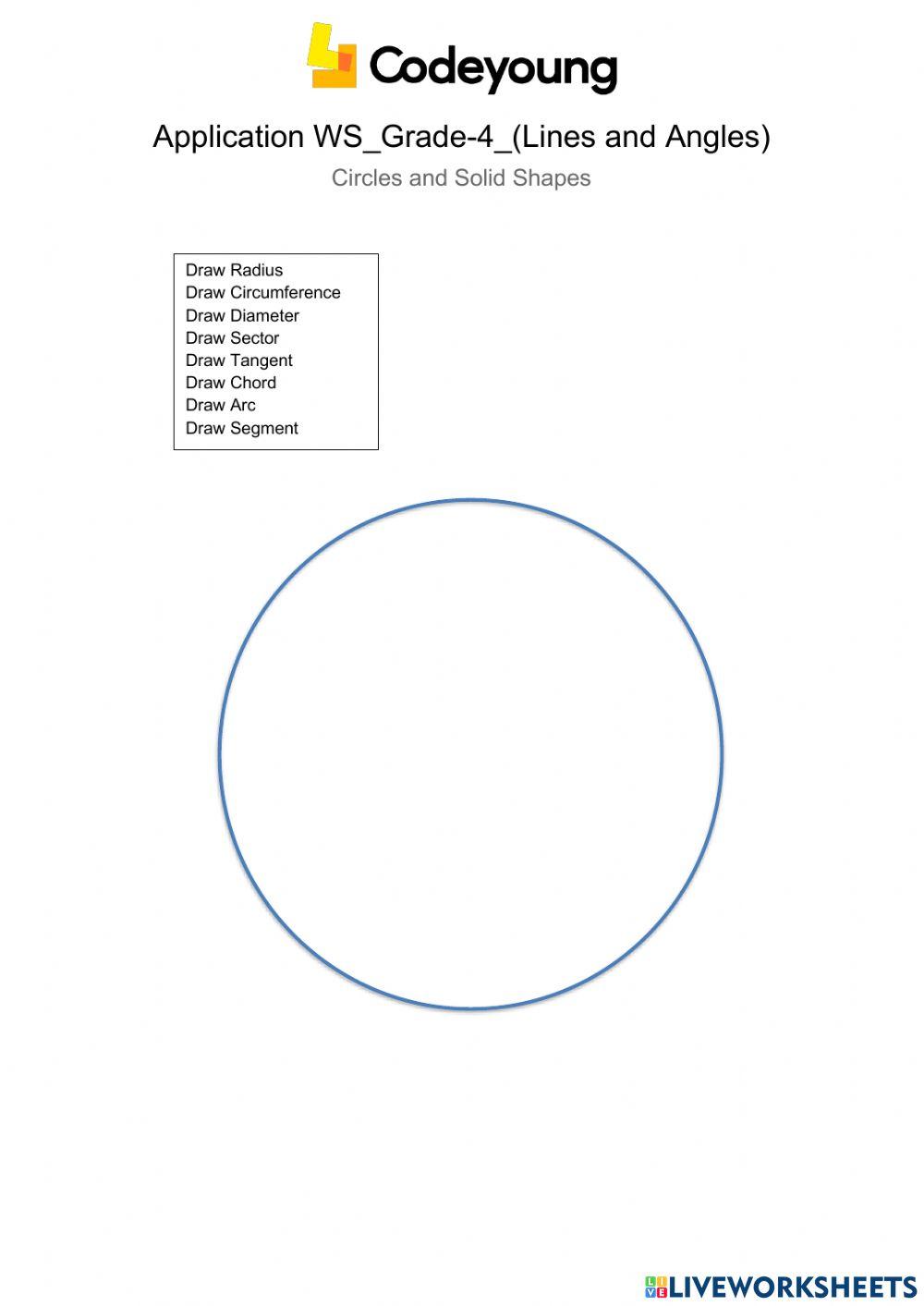 LO1 Circles and Solid Shapes Application WS