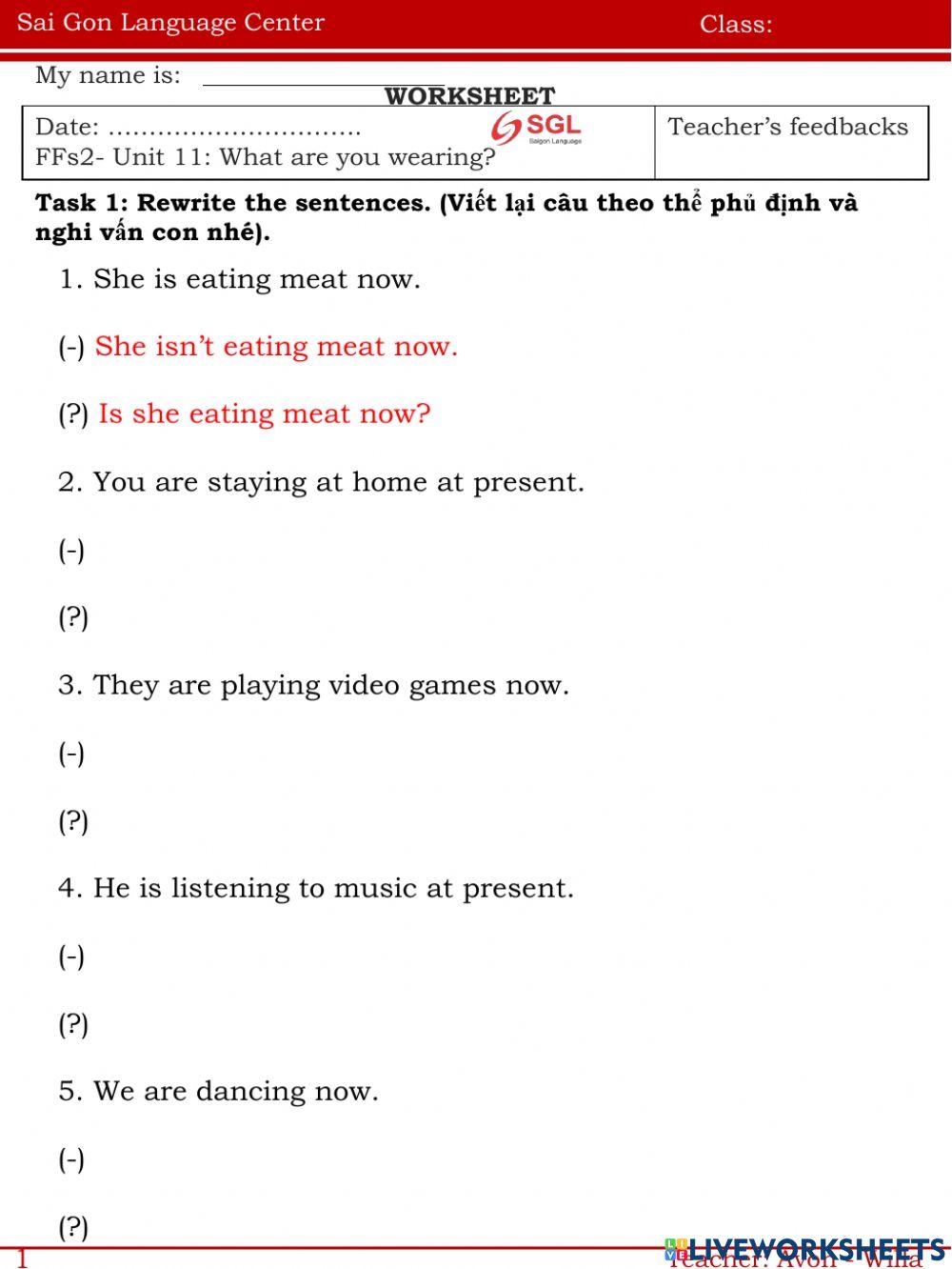 What are you wearing? online exercise for Class: Goldfish + Taro | Live ...