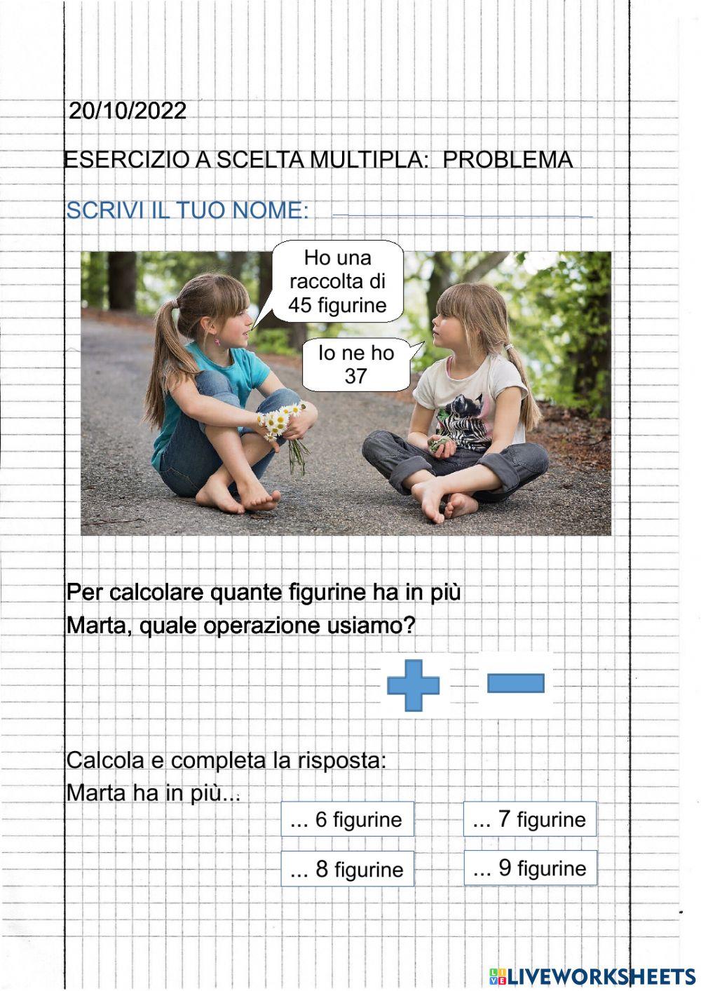 problema sottrazione 