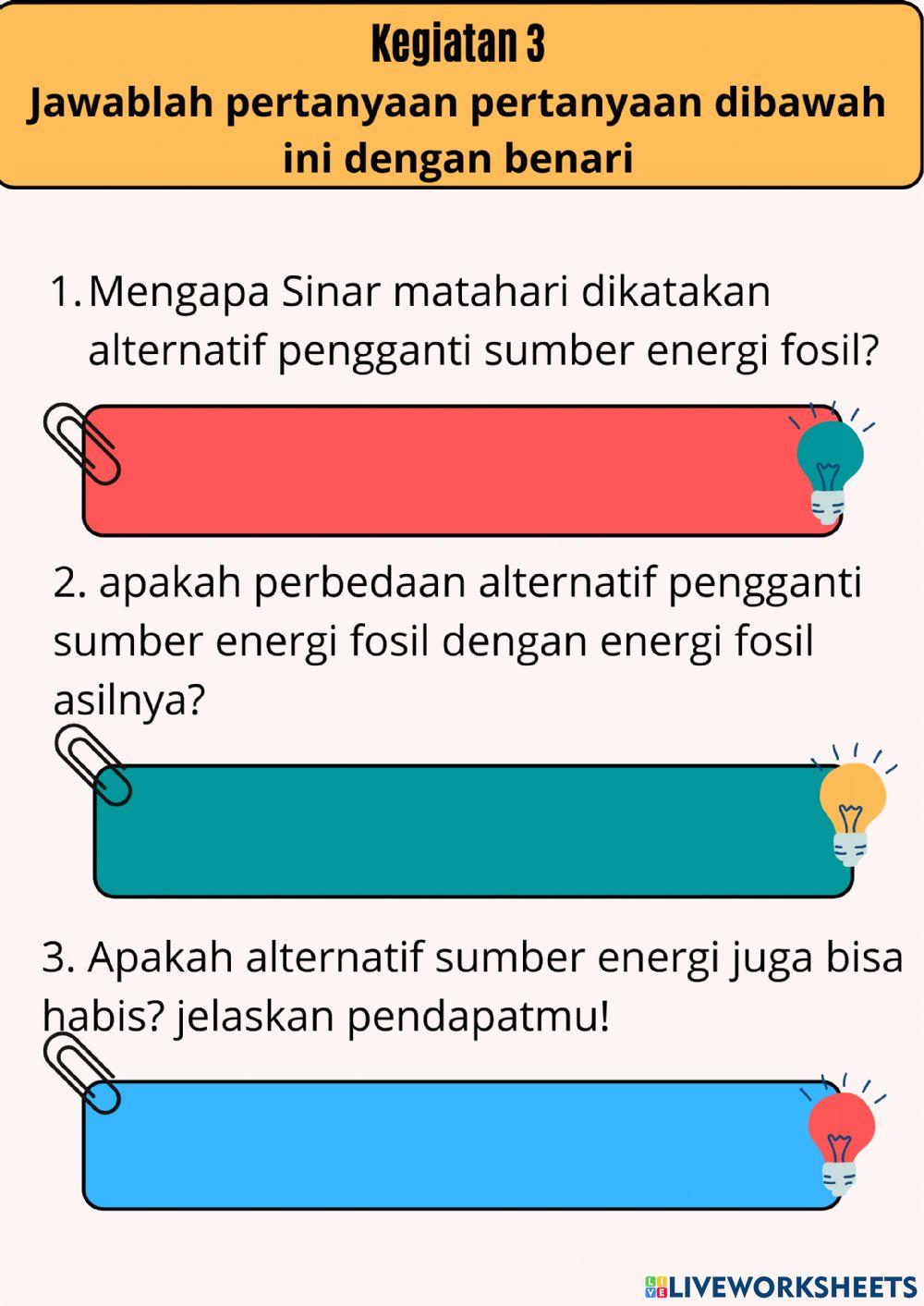 Alternatif Pengganti Sumber Energi Fosil
