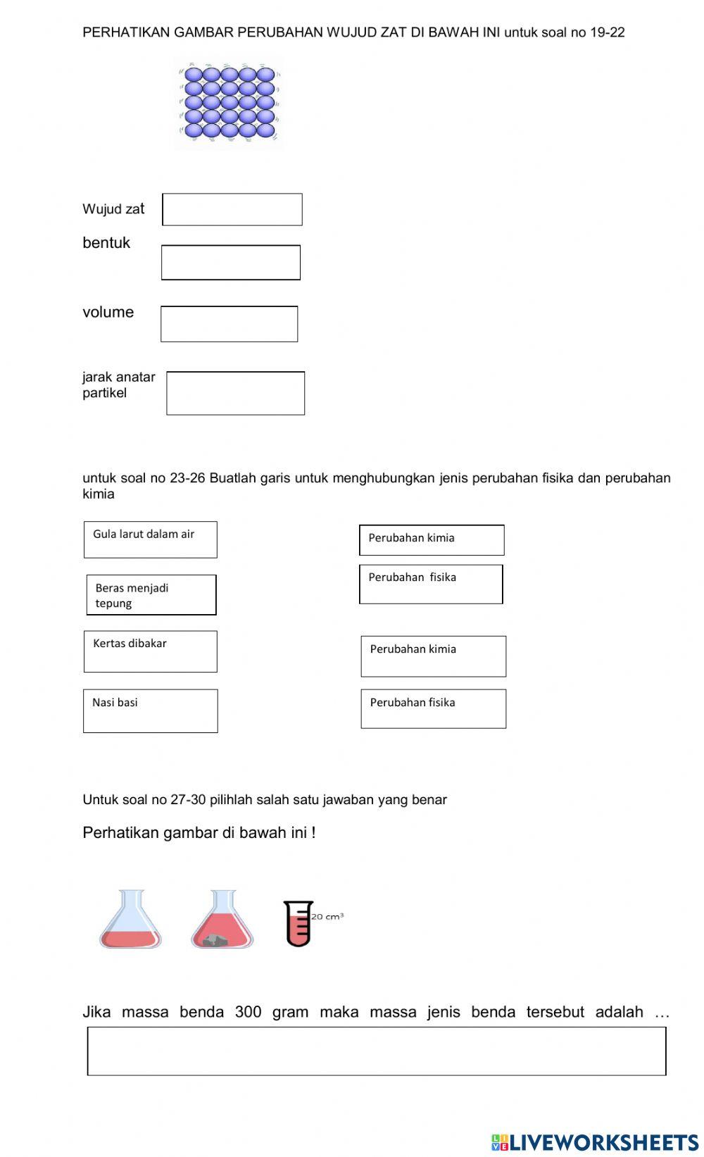 Sains dan perubahan wujud zat
