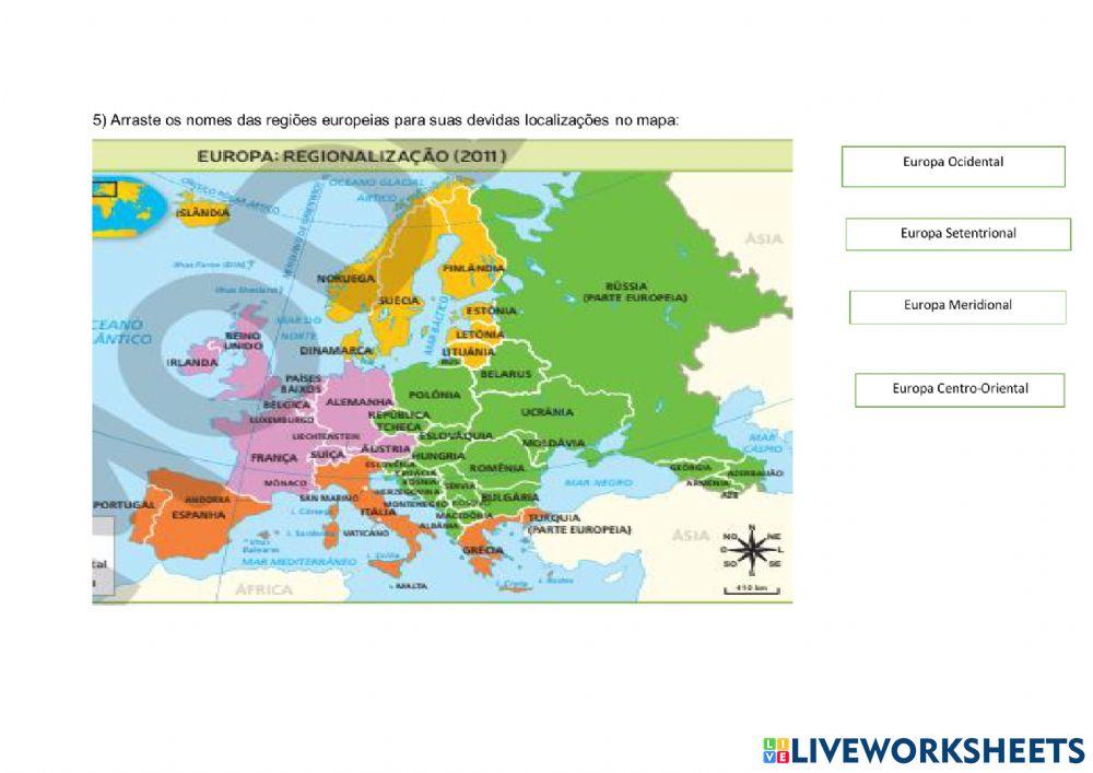 Aspectos naturais-regionalização Europa