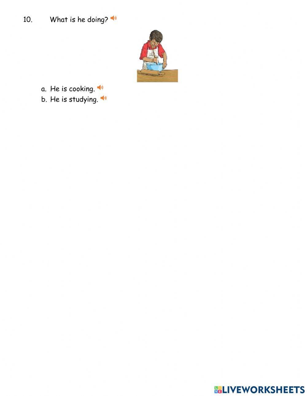 ELA Elementary 0: Present continuous