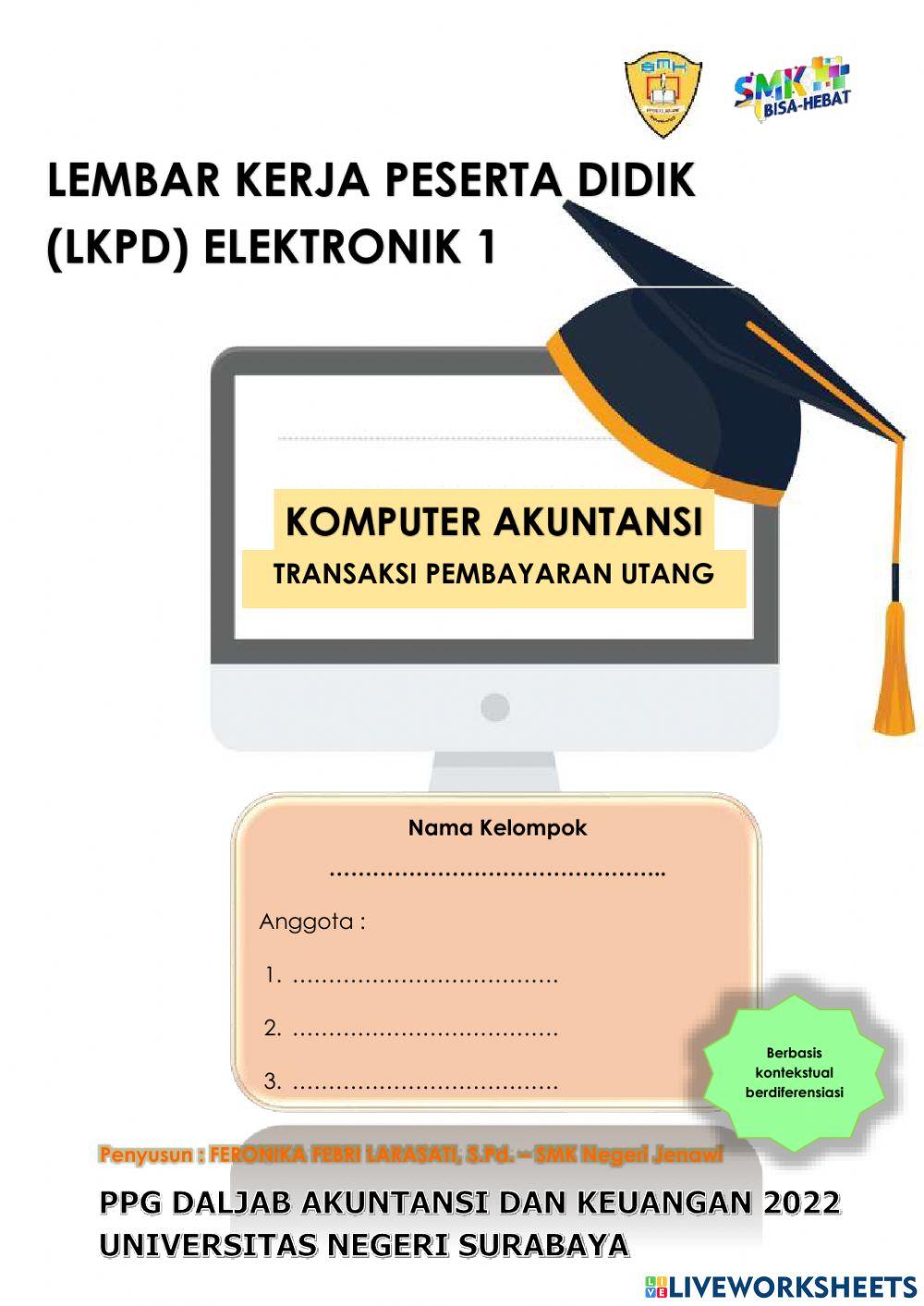 LK 1 Analisis Komponen Bukti Transaksi Pembayaran Utang