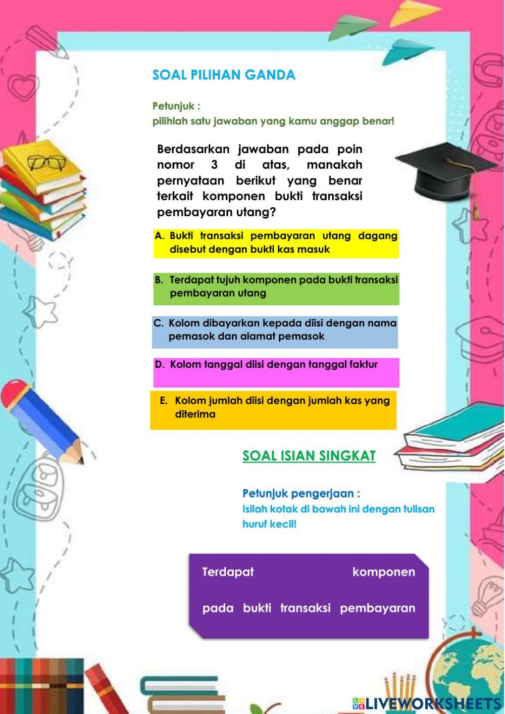 LK 1 Analisis Komponen Bukti Transaksi Pembayaran Utang