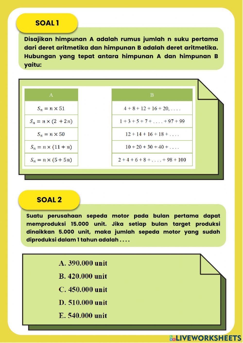 PostTest Deret Aritmetika