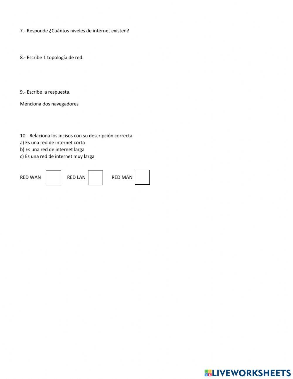 Examen Redes e internet