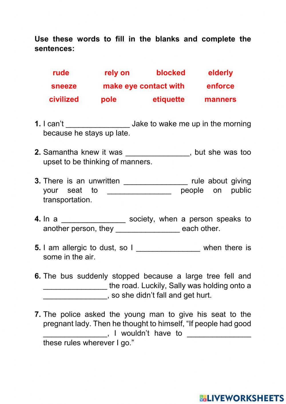 Extra Vocabulary Practice - Reading 1 - Unit 4 - Skills 1
