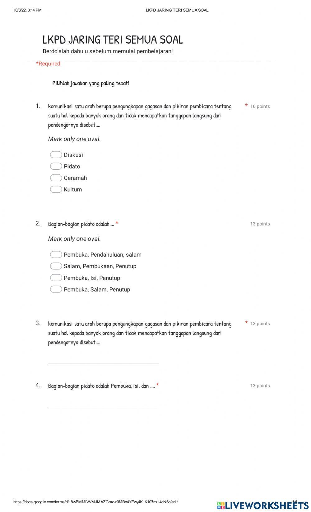 Lkpd contoh semua soal