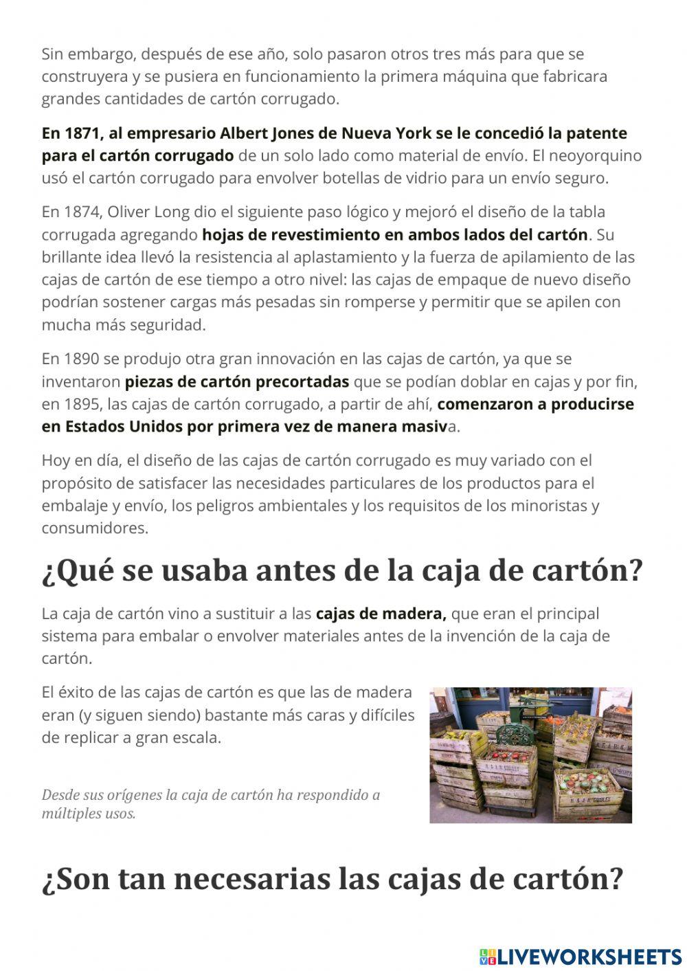 La historia de la caja de cartón