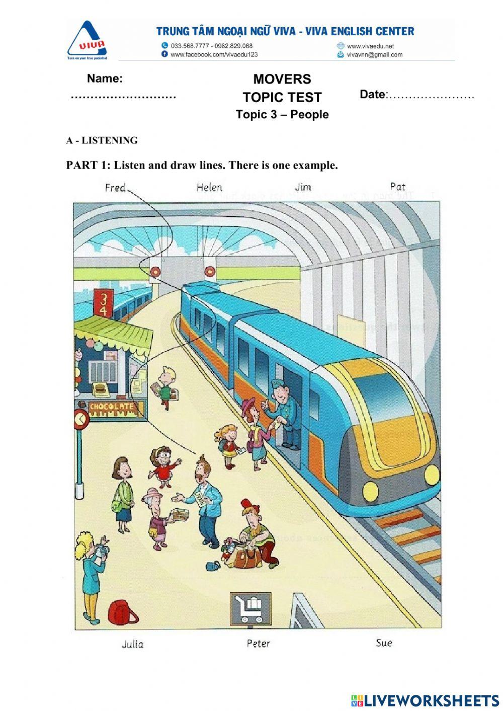 Idict 2 - Test unit 3: People - Listening