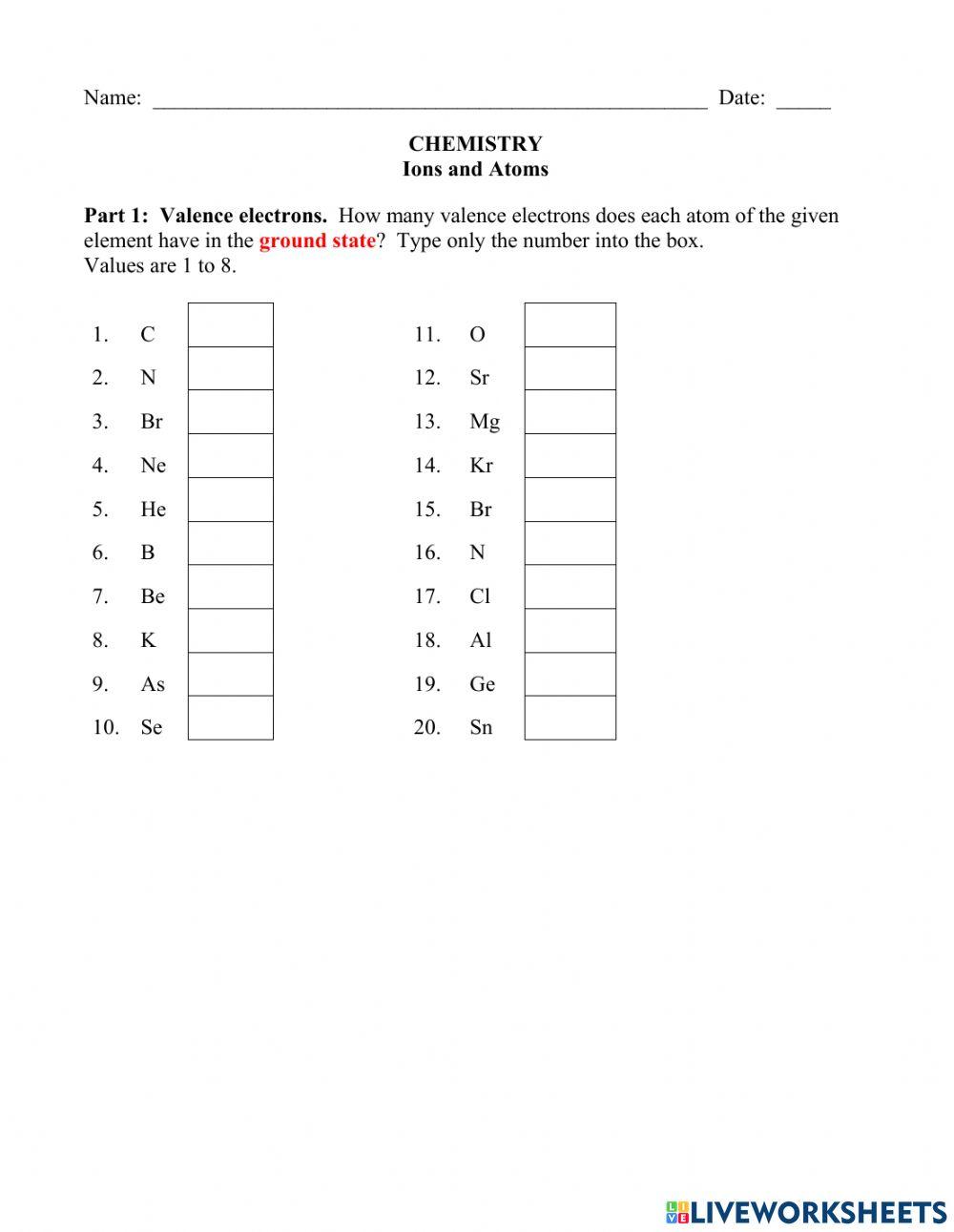 Ions and Atoms