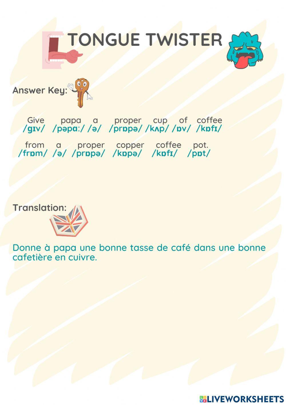 Tongue twister Give papa