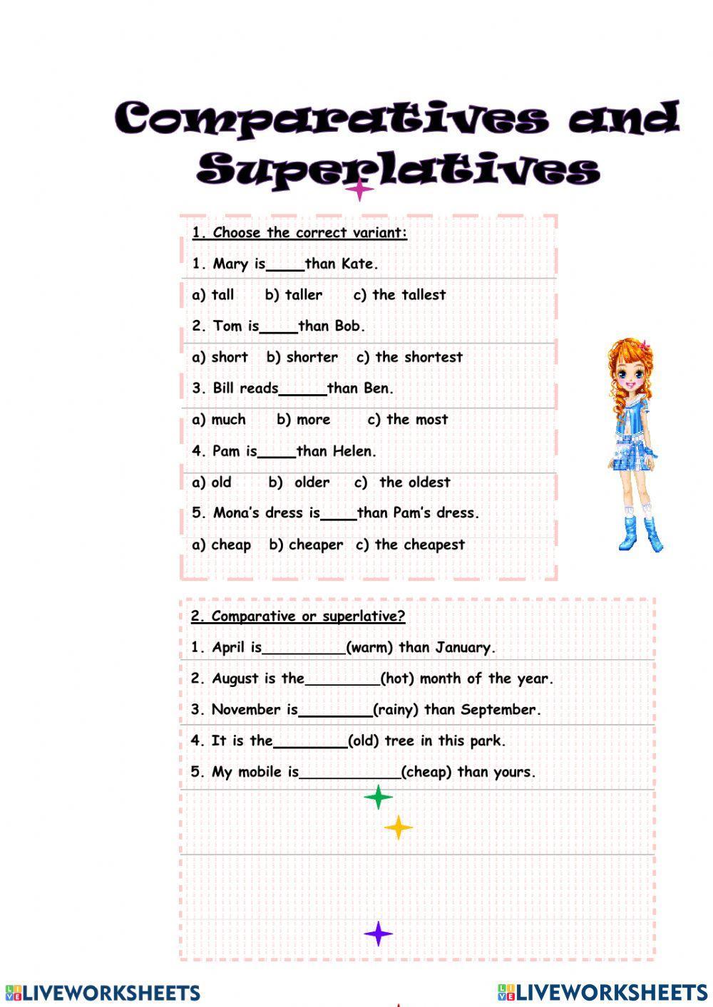 Comperative- short adjective